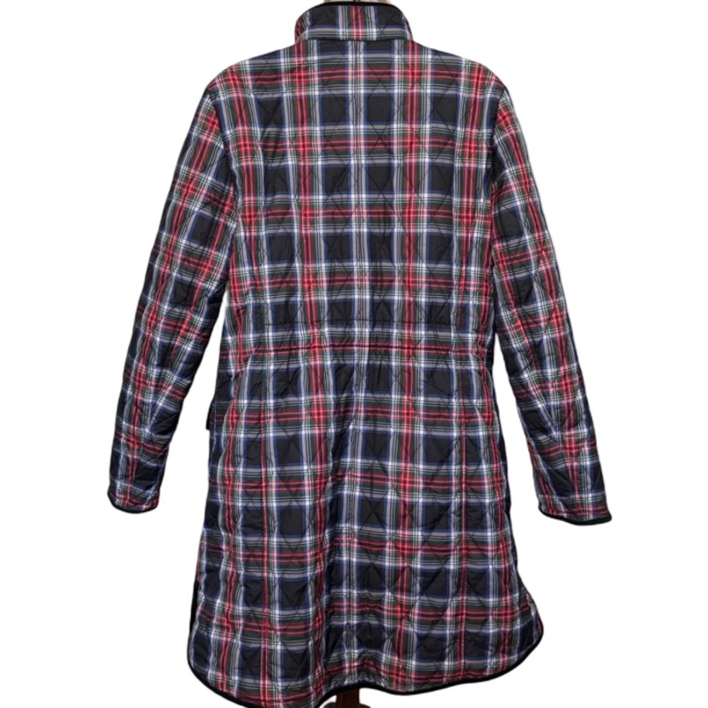 Talbots Plaid Long Quilted Jacket - image 8